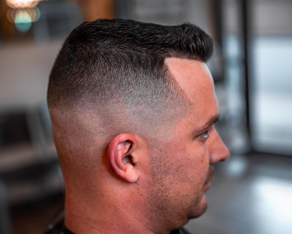 Clean skin fade haircut at Choppers Barbershop, Lynchburg VA